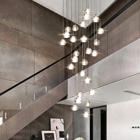 Nebular - Modern K9 Crystal Led Meteor Chandelier