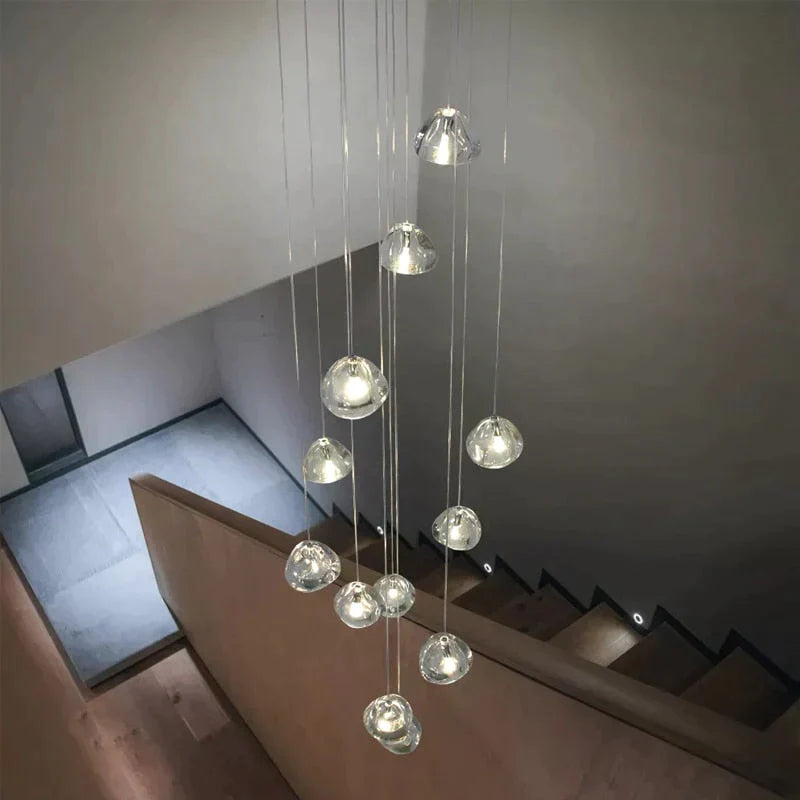 Nebular - Modern K9 Crystal Led Meteor Chandelier