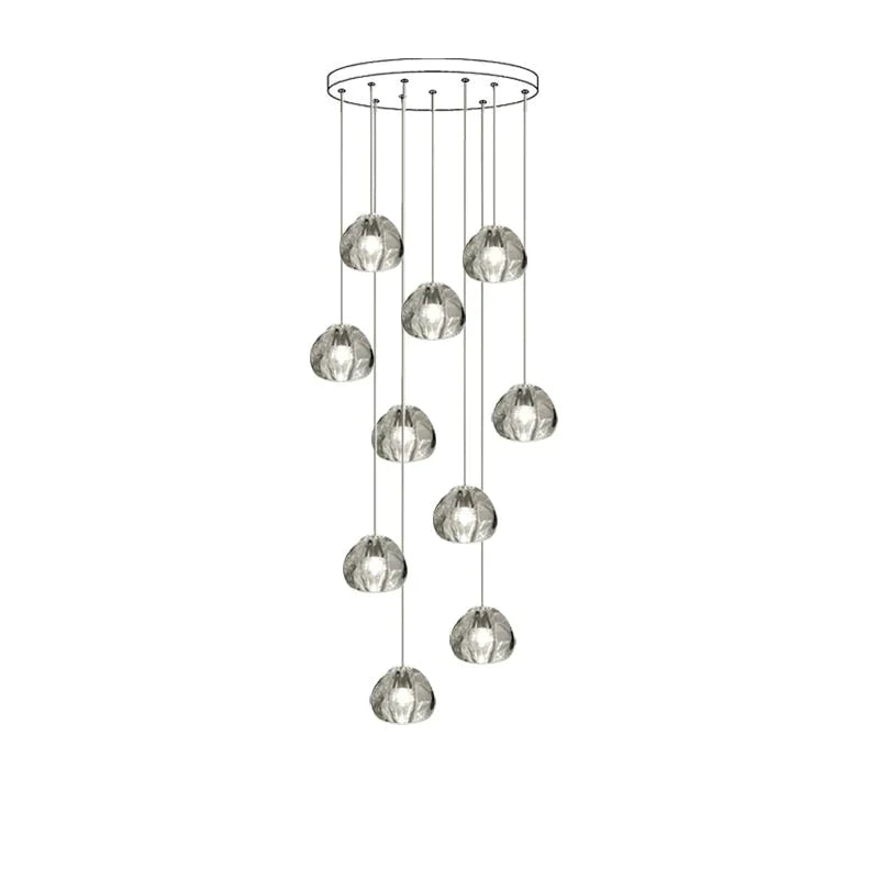 Nebular - Modern K9 Crystal Led Meteor Chandelier