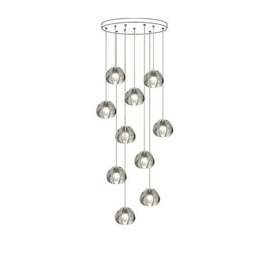 Nebular - Modern K9 Crystal Led Meteor Chandelier