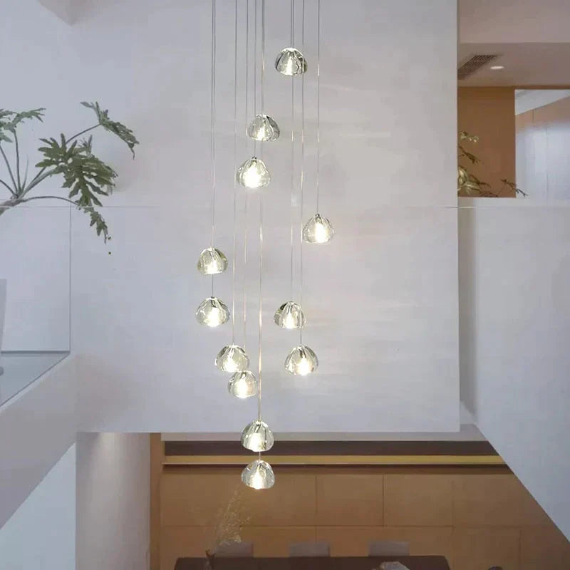 Nebular - Modern K9 Crystal Led Meteor Chandelier