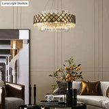 Neva 2 - Designer Alloy and Crystal LED Chandelier For Dinning Room Living room Chandelier