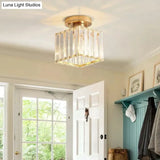 Nevaeh - Creative Simple Modern Square Crystal Corridor Porch Ceiling Lamp Ceiling