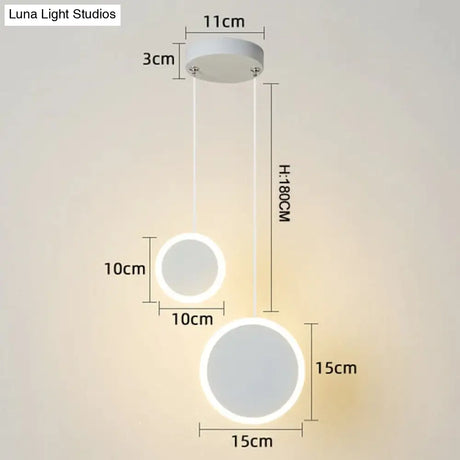 New Arrival Pendant Lights Modern Led Lamp For Bedside Dining Room Bar White Or Black Color Fixtures