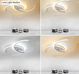 New Dimming Ceiling Lights For Living Study Room Bedroom Home Dec Plafond Iron Shape Modern Led Lamp