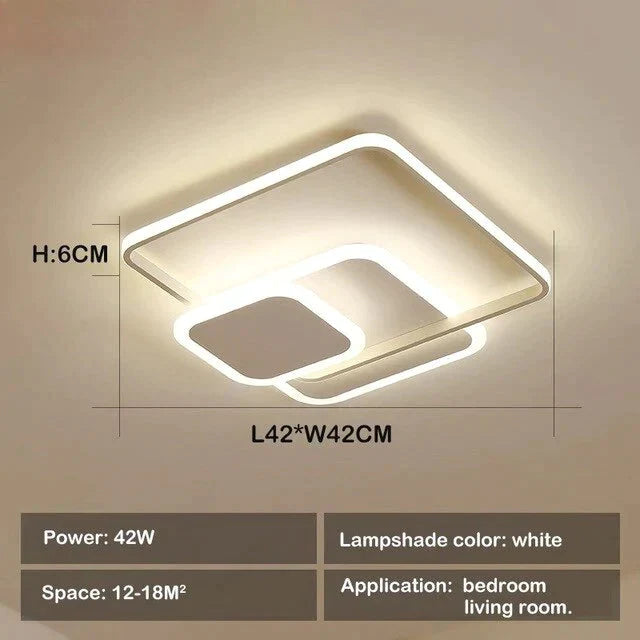 New Led Ceiling Lights Living Room Bedroom Round Square Lighting Fixtures Dimmable Modern Dome Lamps