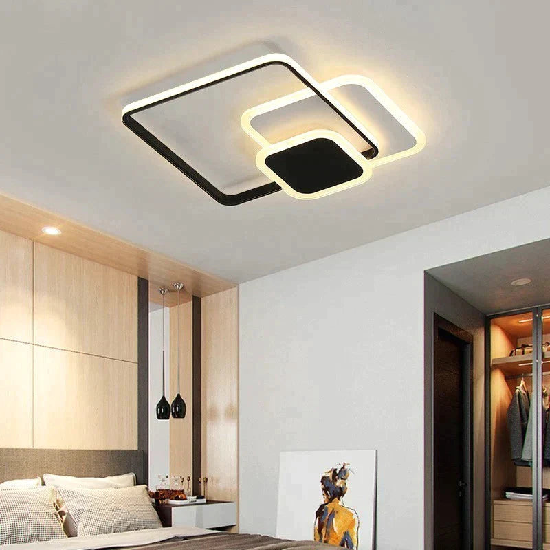 New Led Ceiling Lights Living Room Bedroom Round Square Lighting Fixtures Dimmable Modern Dome