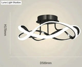 New Light Luxury Bedroom Lamp Room Ceiling Black 50Cm Tricolor Light