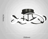 New Light Luxury Bedroom Lamp Room Ceiling Lamp Black 50cm white light Ceiling