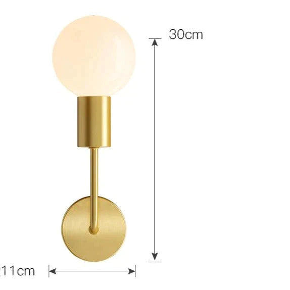 New Modern Bedroom Bedside Corridor Copper Wall Lamp All copper wall lamp Copper Wall Lamps