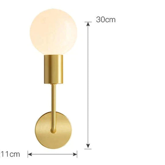 New Modern Bedroom Bedside Corridor Copper Wall Lamp All copper wall lamp Copper Wall Lamps
