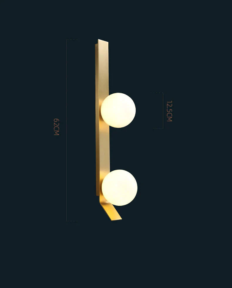 New Nordic Luxury Ball Copper Wall Lamp