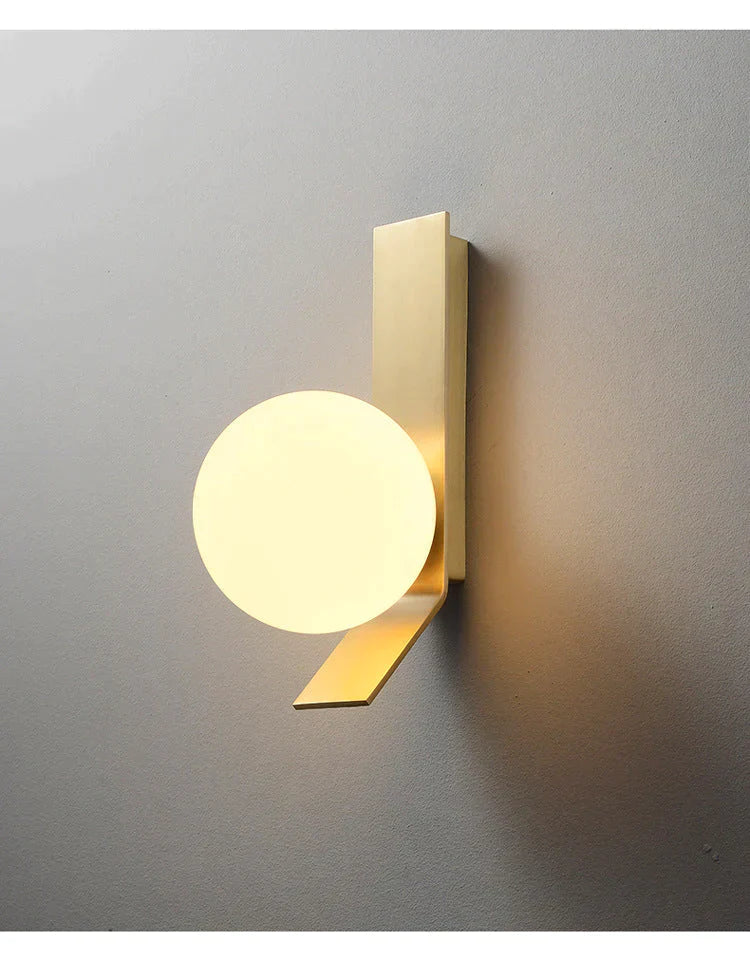 New Nordic Luxury Ball Copper Wall Lamp Lamps