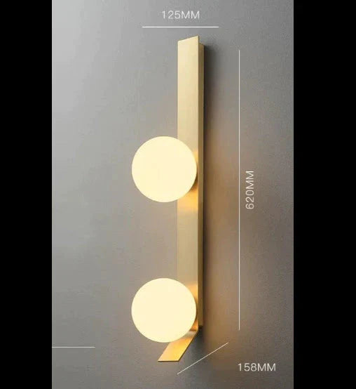 New Nordic Luxury Ball Copper Wall Lamp