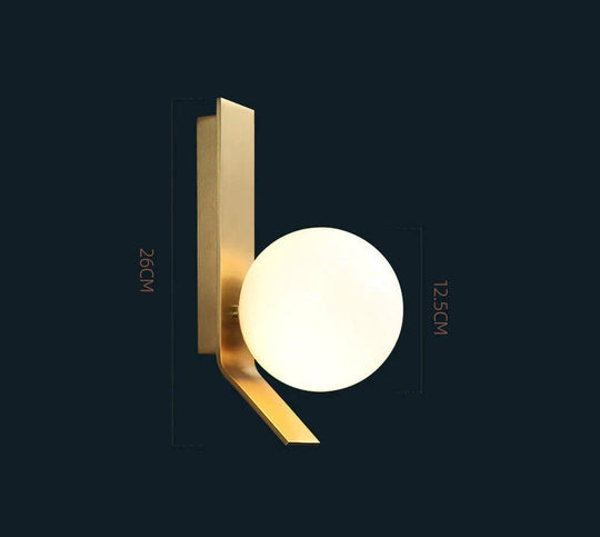 New Nordic Luxury Ball Copper Wall Lamp