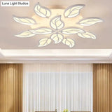 New Style Led Ceiling Light Leaf-Shape For Living Room Study Bedroom Home Decoration Lamp Fixtures