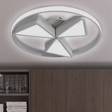 Nordic Acrylic Flush Ceiling Light For Dining Room White / Warm