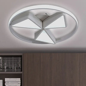 Nordic Acrylic Flush Ceiling Light For Dining Room White / Warm