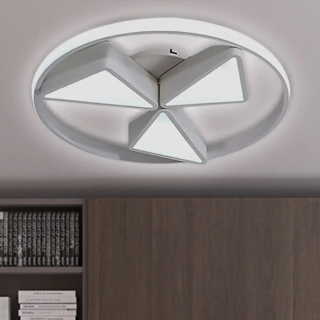 Nordic Acrylic Flush Ceiling Light For Dining Room White / Warm