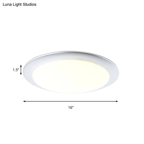 Nordic Acrylic Gold/Silver Flush Ceiling Light With Integrated Led - Bedroom Lamp 16’/20’ Dia