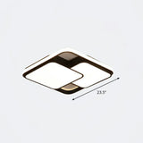Nordic Acrylic Led Flush - Mount Ceiling Light For Bedrooms - Overlapping Style Black / 23.5’ Warm