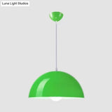 Nordic Aluminum Dome Hanging Light - 1 Suspension For Dining Room (Black/White/Red 12/14/16) Green /