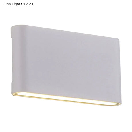 Nordic Aluminum Flush Mount Wall Lamp - Black/White Led Sconce Light Fixture (Small/Large)