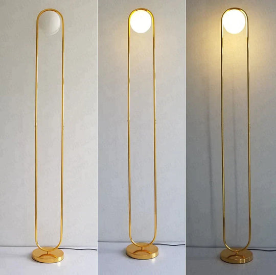 Nordic Art Deco Golden Body Table Lamp Metal Base Plate Modern Minimalist Frosted Glass Led Desk For