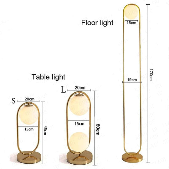 Nordic Art Deco Golden Body Table Lamp Metal Base Plate Modern Minimalist Frosted Glass Led Desk For