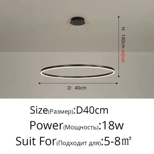 Nordic Art Deco Luxury Led Circular Pendant Lights Hanging Lamps For Living Room Dining Table