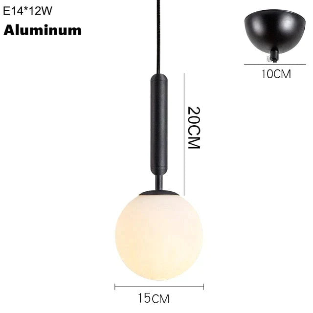 Nordic Brass Aluminum Modern Pendant Light Loft Hanging Lamps Bedside Lamp Kitchen Suspension