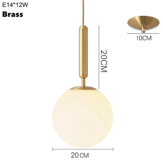 Nordic Brass Aluminum Modern Pendant Light Loft Hanging Lamps Bedside Lamp Kitchen Suspension