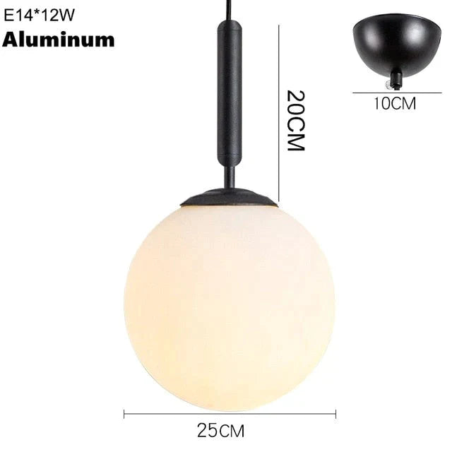 Nordic Brass Aluminum Modern Pendant Light Loft Hanging Lamps Bedside Lamp Kitchen Suspension