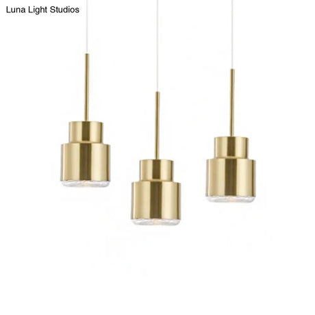 Nordic Brass Grenade Hanging Lamp - Stylish Metal Shade Suspension Light
