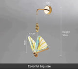 Nordic Butterfly Led Wall Light for Bedroom colorful big size / Warm White wall Light