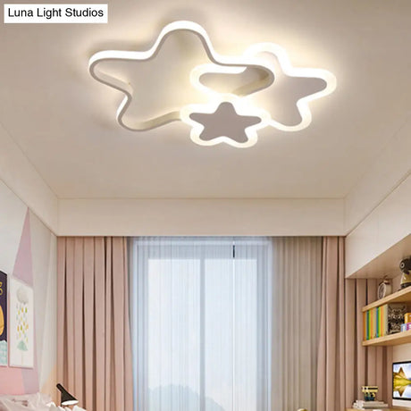 Nordic Cartoon Led Flush Mount Ceiling Lamp For Kids Bedroom