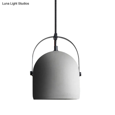 Nordic Cement Dome Pendant Light - 1 Black/Gray/White
