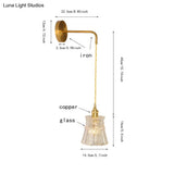 Nordic Copper Wall Lamp Mirror Front Bedside Toilet Cloakroom Background Brass Glass Led
