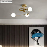 Nordic Creative Rotate Bedroom Room Lamp Copper Ceiling