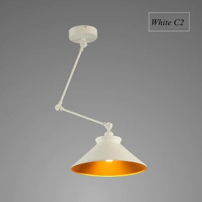 Nordic Diy Personality Pendant Lights Folding Iron Lamp Hanging Bedroom Study Bar Restaurant