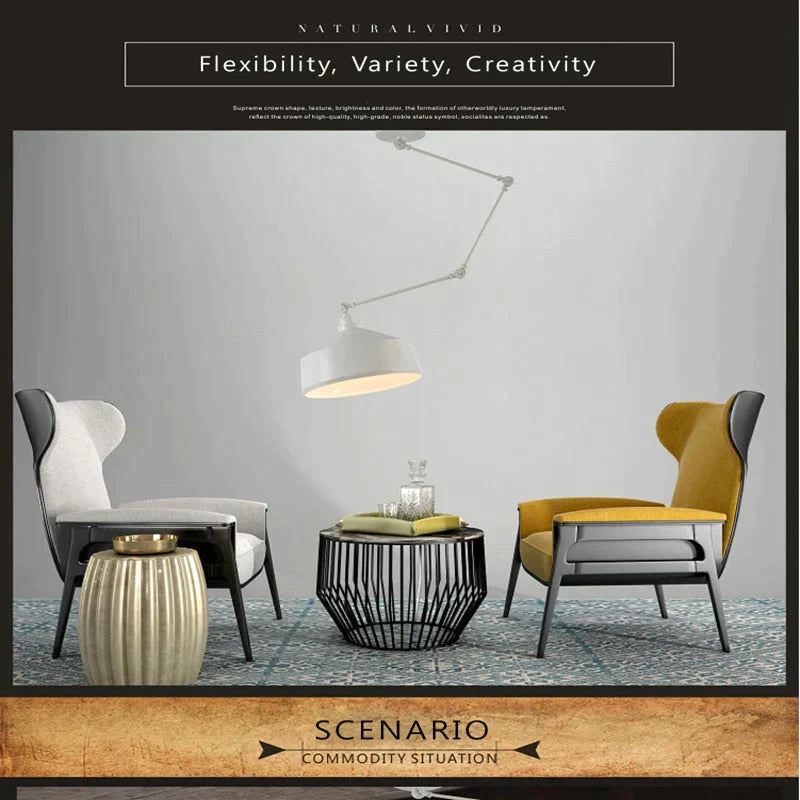 Nordic Diy Personality Pendant Lights Folding Iron Lamp Hanging Bedroom Study Bar Restaurant