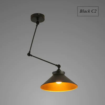 Nordic Diy Personality Pendant Lights Folding Iron Lamp Hanging Bedroom Study Bar Restaurant