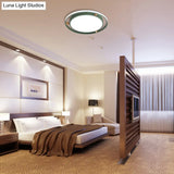 Nordic Dual Circle Led Ceiling Flush Light With Wood Arm - White/Green/Grey Thin Flushmount