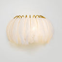 Nordic Feather Wall Sconce For Bedroom Ambient Lighting White