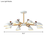 Nordic Half-Bottle Pendant Chandelier With Metal Shade - Stylish Lighting For Living Room