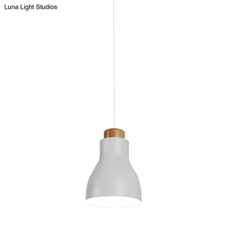 Nordic Half-Bottle Pendant Light - Modern Metallic Hanging For Balcony Or Study Room