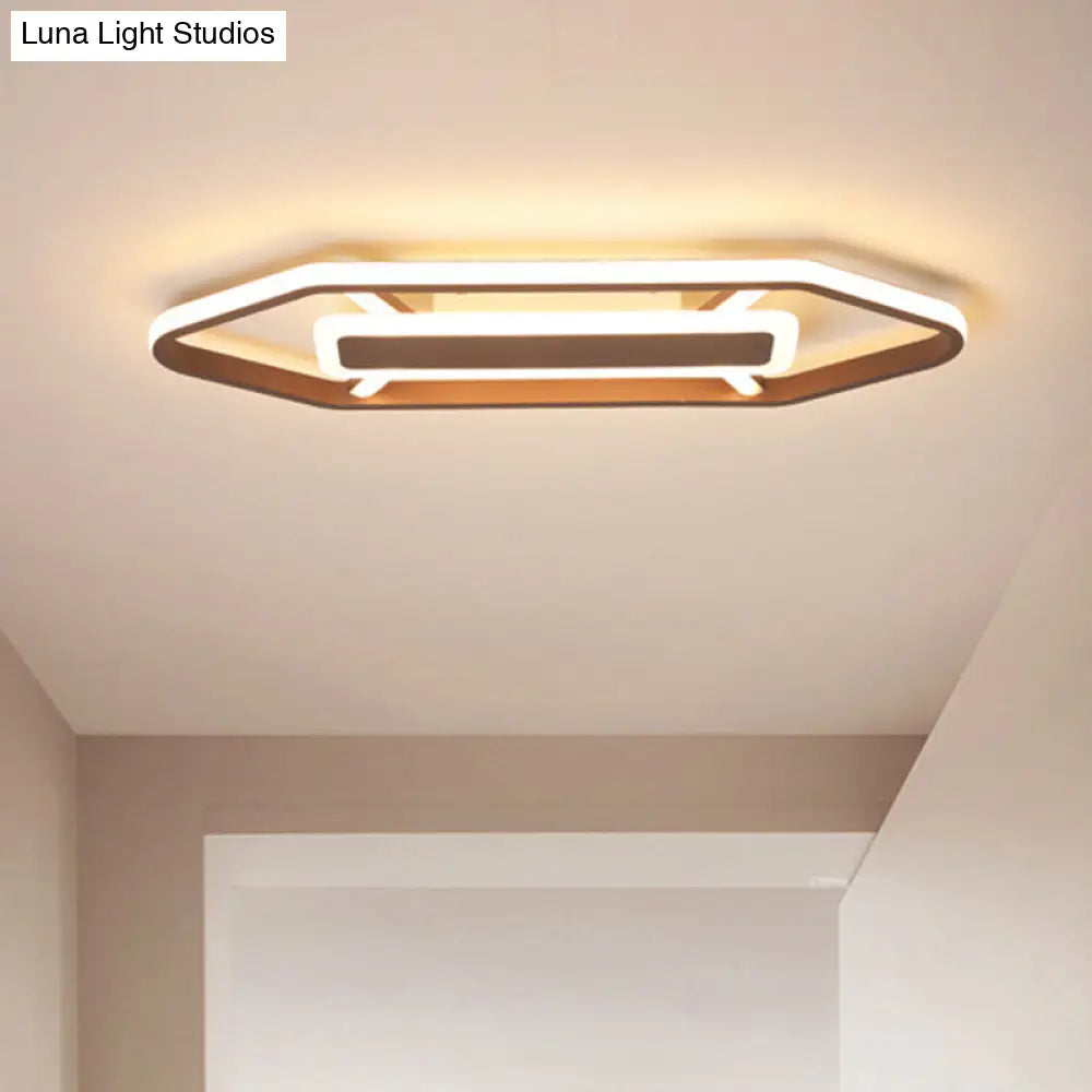 Nordic Iron Led Flush Lighting For Bedroom In Warm/White Light (23.5’ 31.5’ 39’ W)