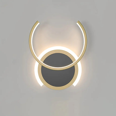 Nordic Led C-Shaped Wall Sconce In Gold For Bedroom - Warm/White Light