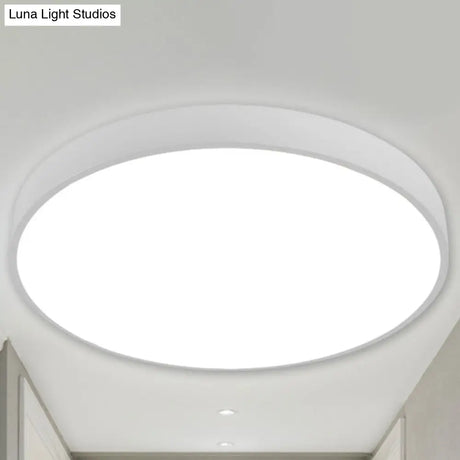 Nordic Led Ceiling Light With Acrylic Diffuser For Hallways - Sleek Metal Flush Mount