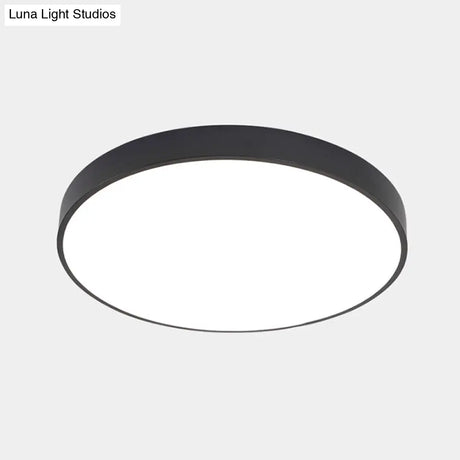 Nordic Led Ceiling Light With Acrylic Diffuser For Hallways - Sleek Metal Flush Mount